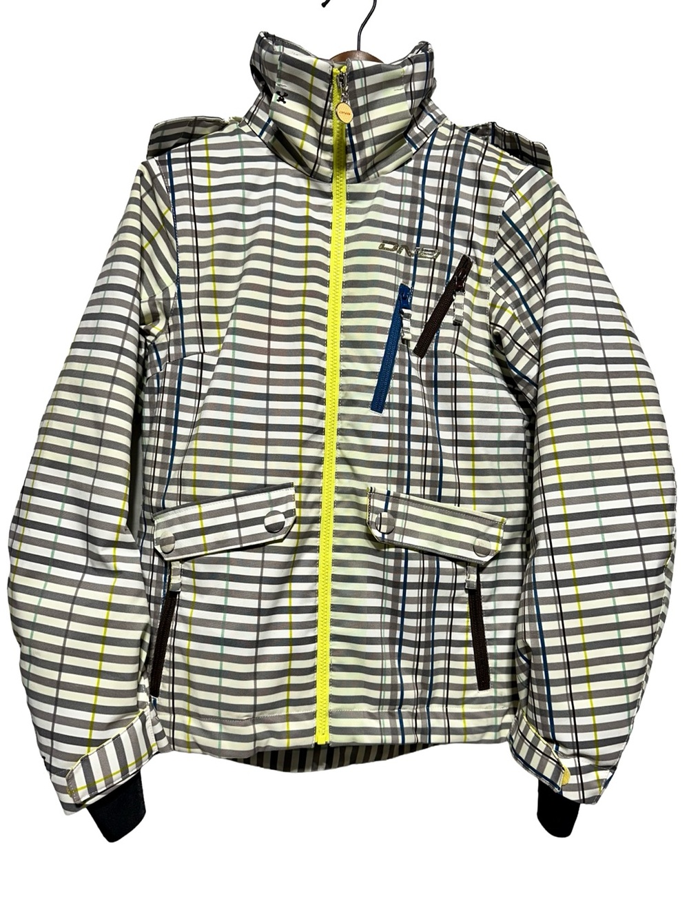 DESCENTE Dot Plaid Ski Snowboard Jacket Gorpcore Après Snow S